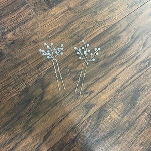 Two- Pearl Bridal Hair Pins